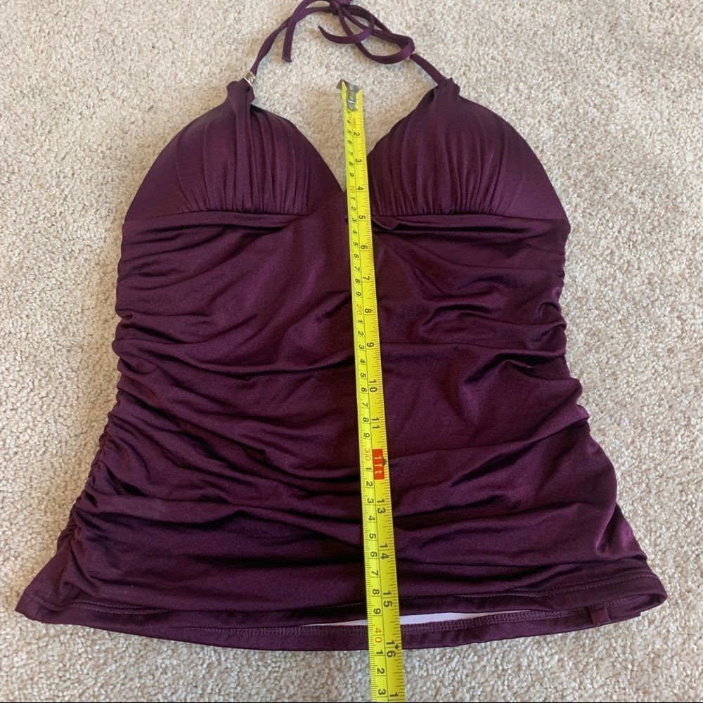 Victoria’s Secret forever Tankini eggplant maroon burgundy plum purple Sz S - Picture 8 of 10
